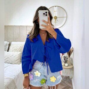 New flared sleeves blouse t-shirt